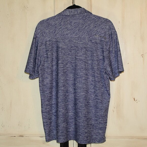 Under Armour Men's HeatGear Loose‎ Fit blue/gray heathered Polo shirt size M - Picture 4 of 4